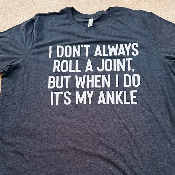 👕 Three for $18 T-Shirt Sale Dark Grey Graphic Men's Shirt - Picture 3 of 4